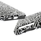 iPhone Samsung Floral Lace Tough Phone Case — Black & White Protective iPhone Cover #8594775703735