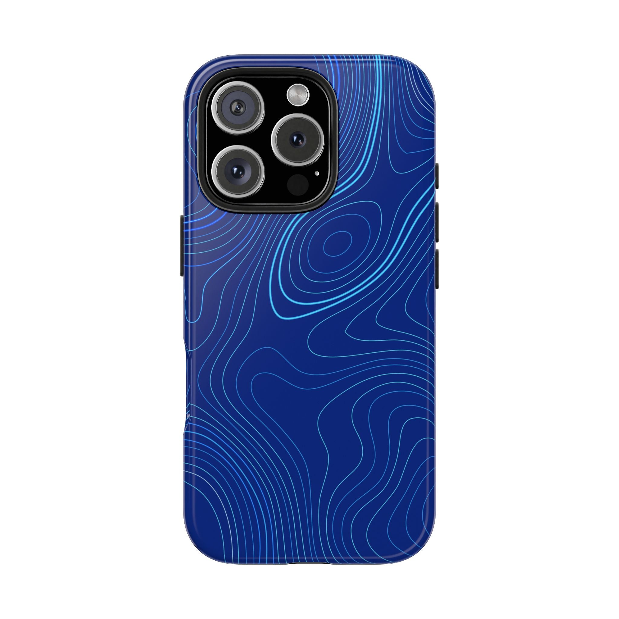 iPhone Samsung Tough Phone Case — Abstract Topographic Design — Rugged Protective Phone Case with Contour Line Design #8595451642039