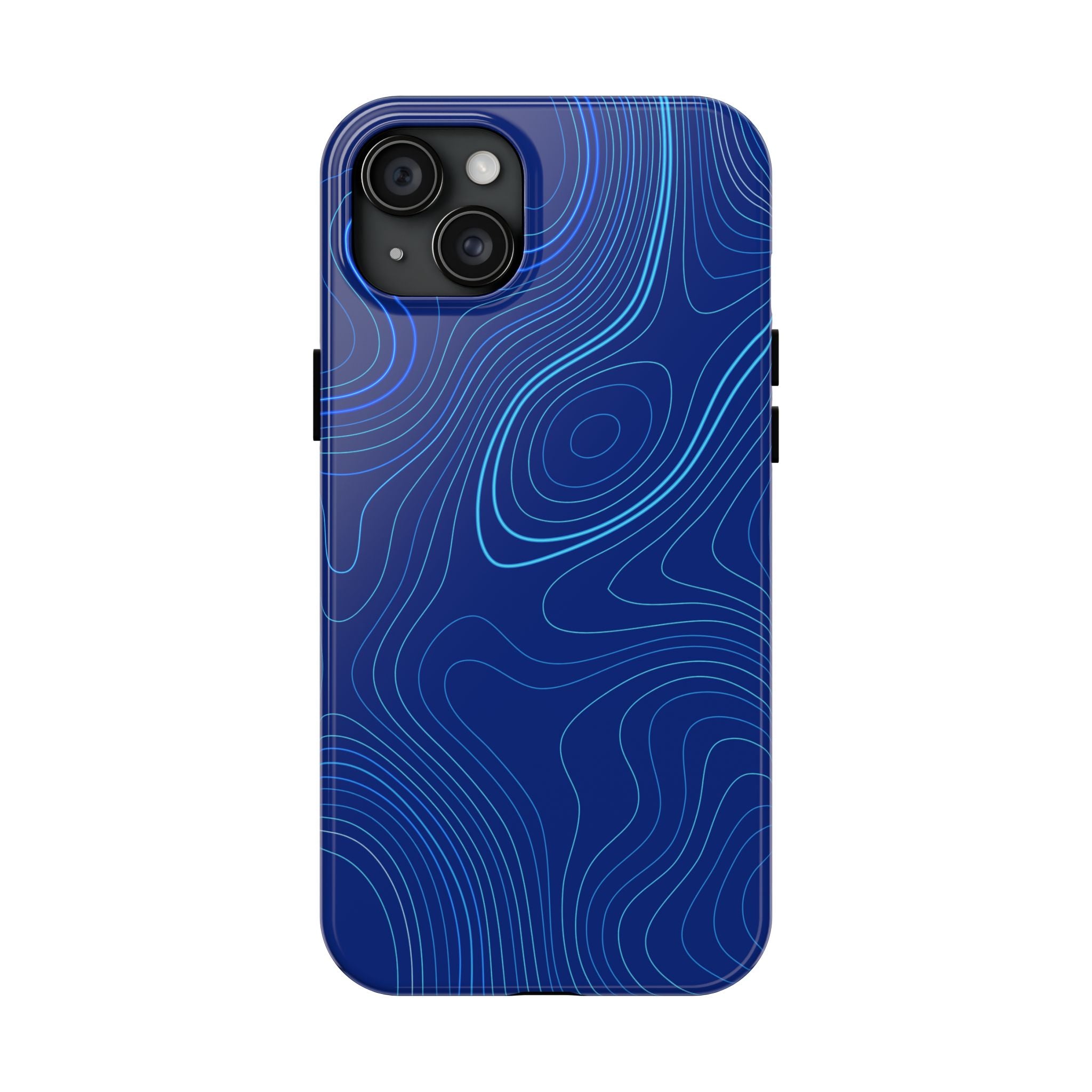 iPhone Samsung Tough Phone Case — Abstract Topographic Design — Rugged Protective Phone Case with Contour Line Design #8595451642039