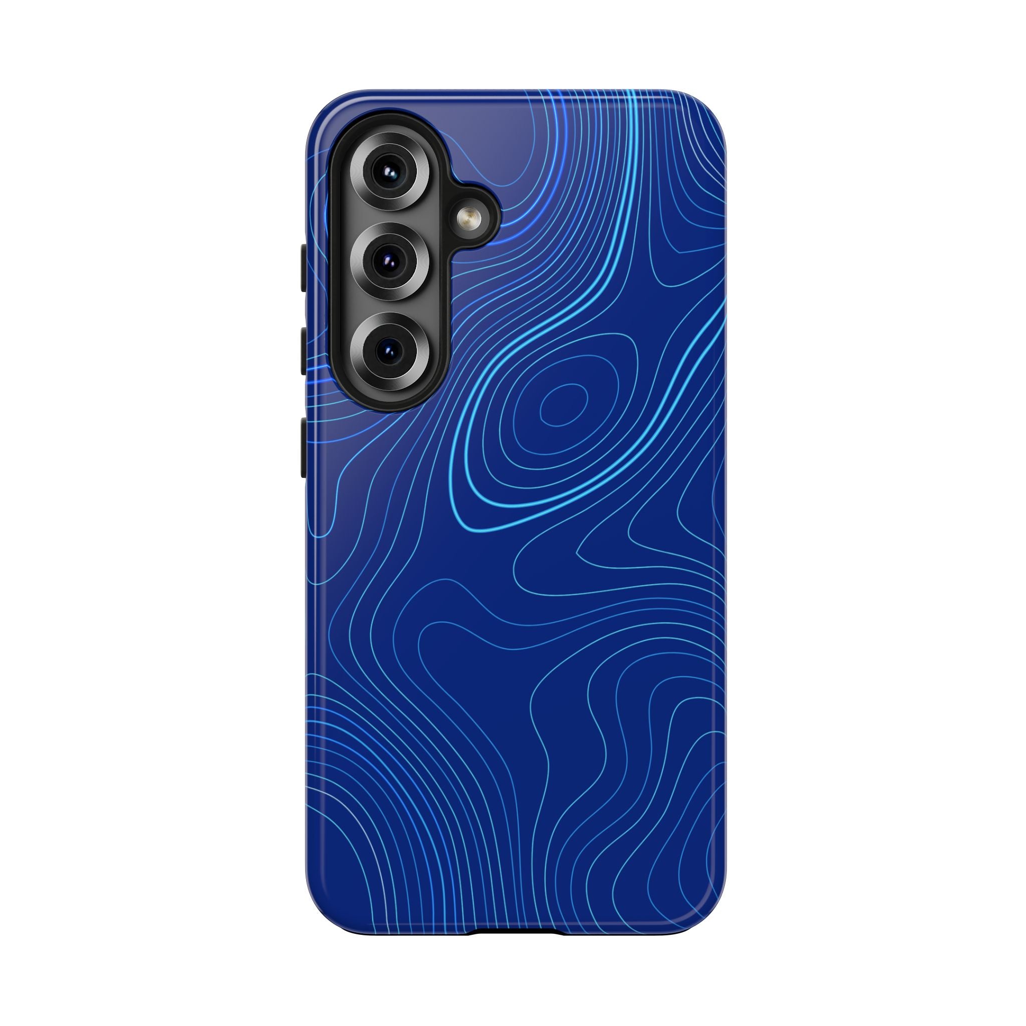 iPhone Samsung Tough Phone Case — Abstract Topographic Design — Rugged Protective Phone Case with Contour Line Design #8595451642039