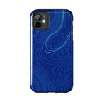 iPhone Samsung Tough Phone Case — Abstract Topographic Design — Rugged Protective Phone Case with Contour Line Design #8595451642039