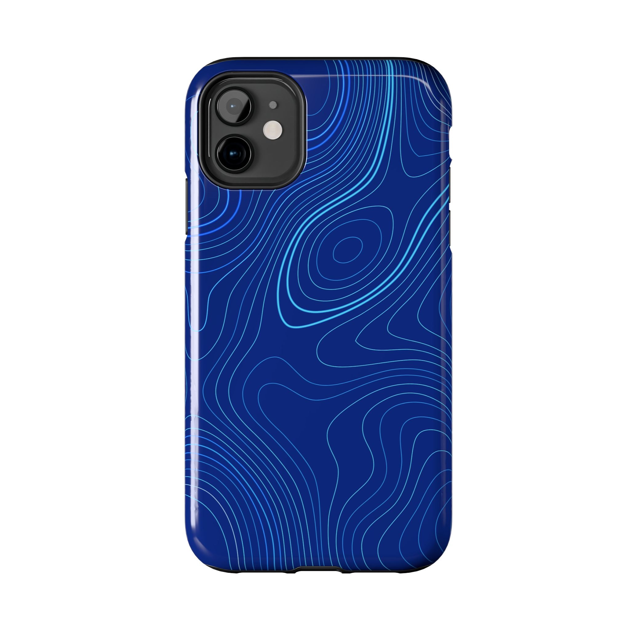iPhone Samsung Tough Phone Case — Abstract Topographic Design — Rugged Protective Phone Case with Contour Line Design #8595451642039