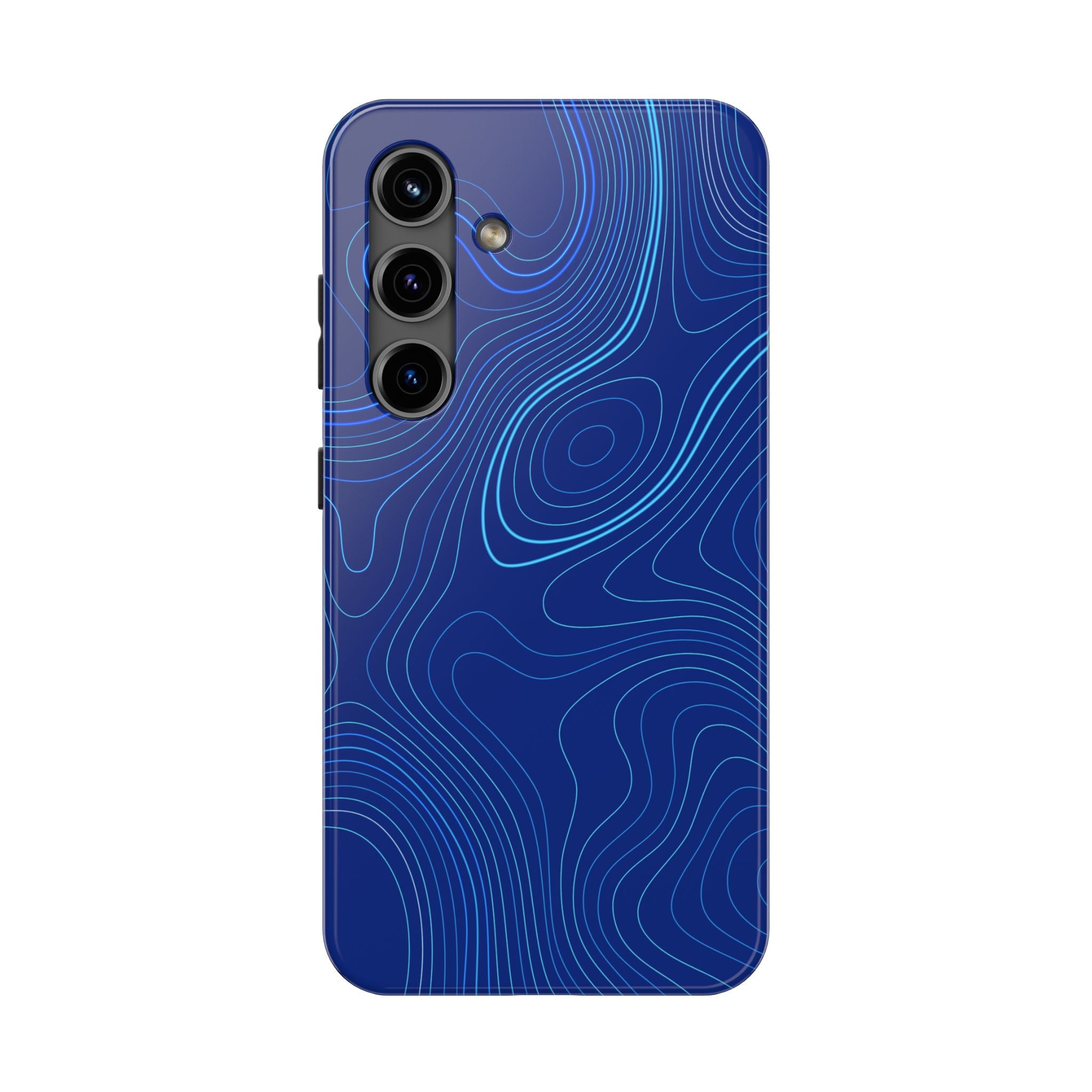 iPhone Samsung Tough Phone Case — Abstract Topographic Design — Rugged Protective Phone Case with Contour Line Design #8595451642039