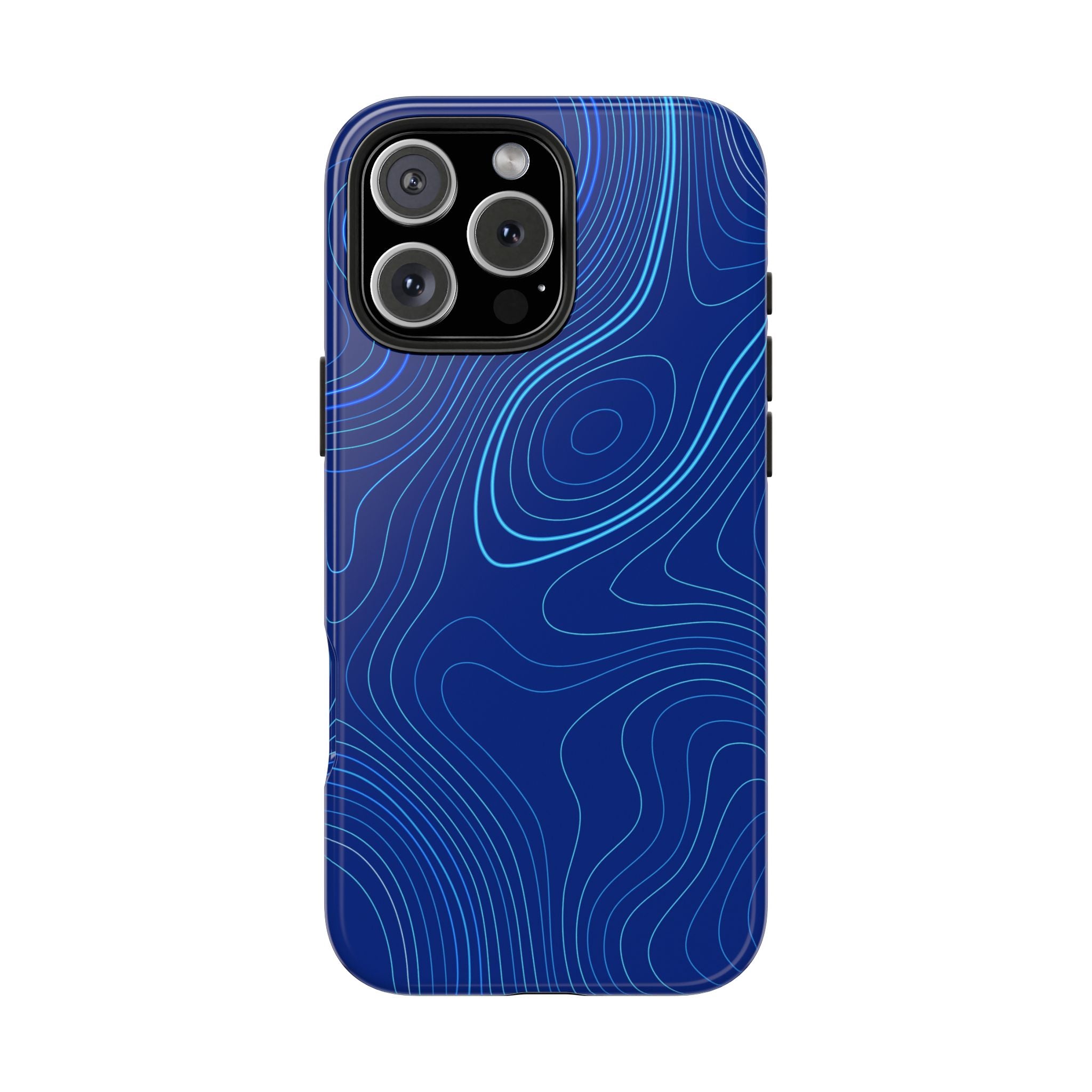 iPhone Samsung Tough Phone Case — Abstract Topographic Design — Rugged Protective Phone Case with Contour Line Design #8595451642039