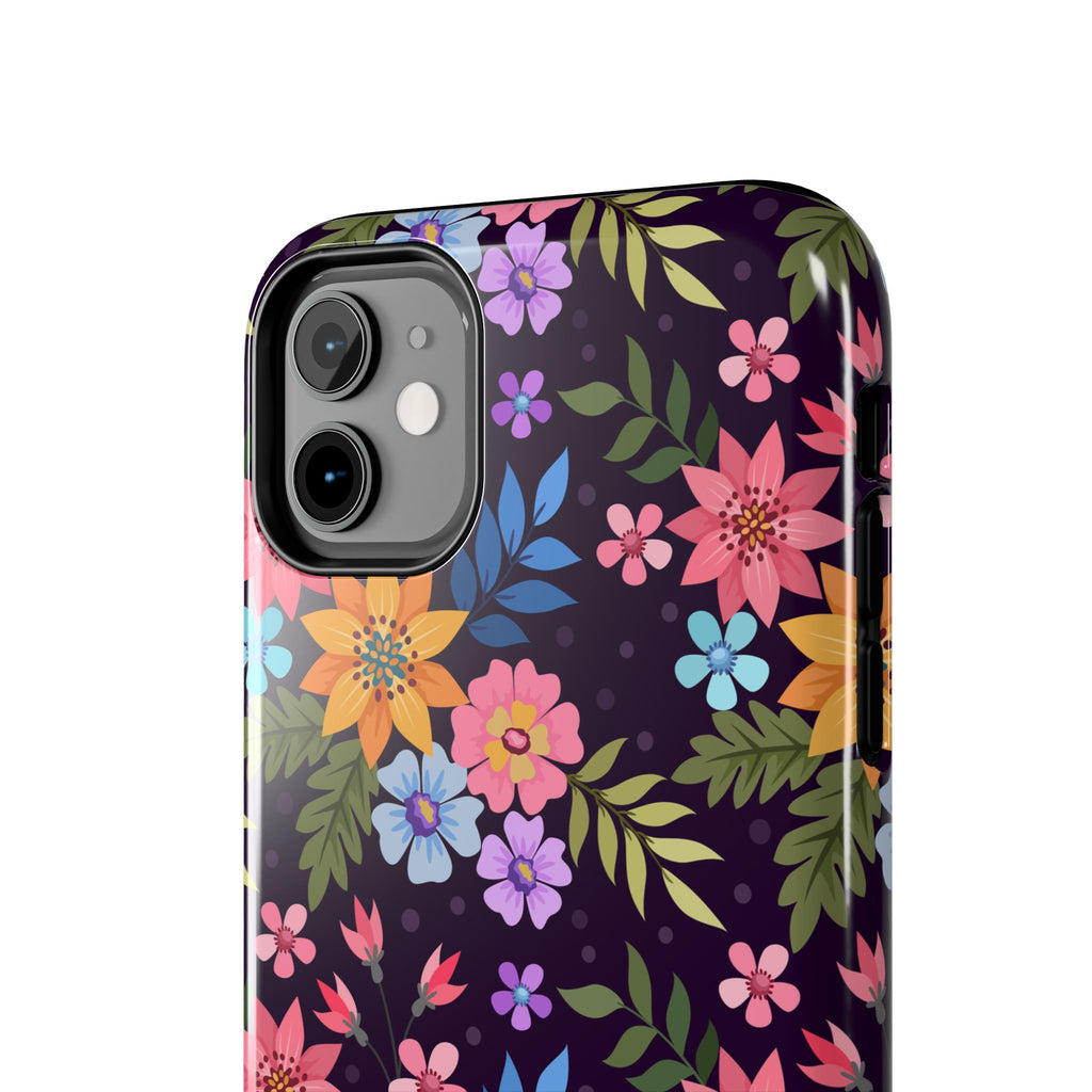 iPhone & Samsung Tough Phone Case  — Floral, Colorful, Garden Protective Phone Cover #8590327742647
