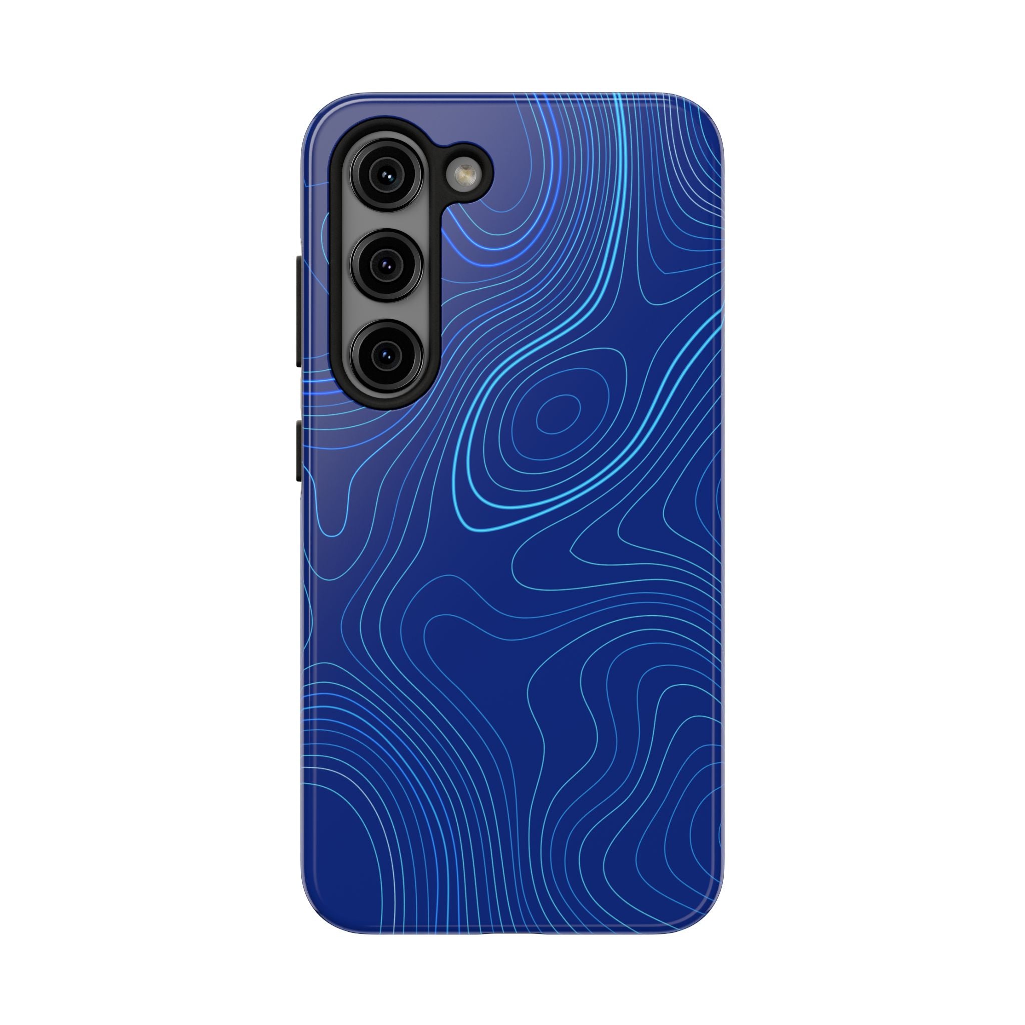 iPhone Samsung Tough Phone Case — Abstract Topographic Design — Rugged Protective Phone Case with Contour Line Design #8595451642039