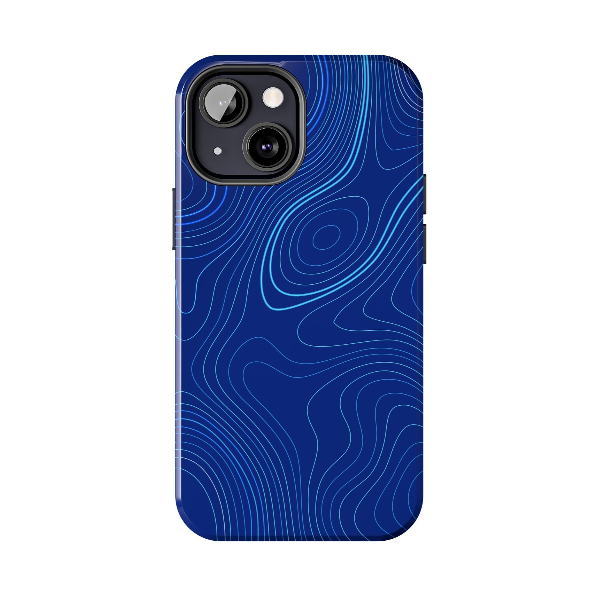 iPhone Samsung Tough Phone Case — Abstract Topographic Design — Rugged Protective Phone Case with Contour Line Design #8595451642039