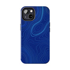 iPhone Samsung Tough Phone Case — Abstract Topographic Design — Rugged Protective Phone Case with Contour Line Design #8595451642039