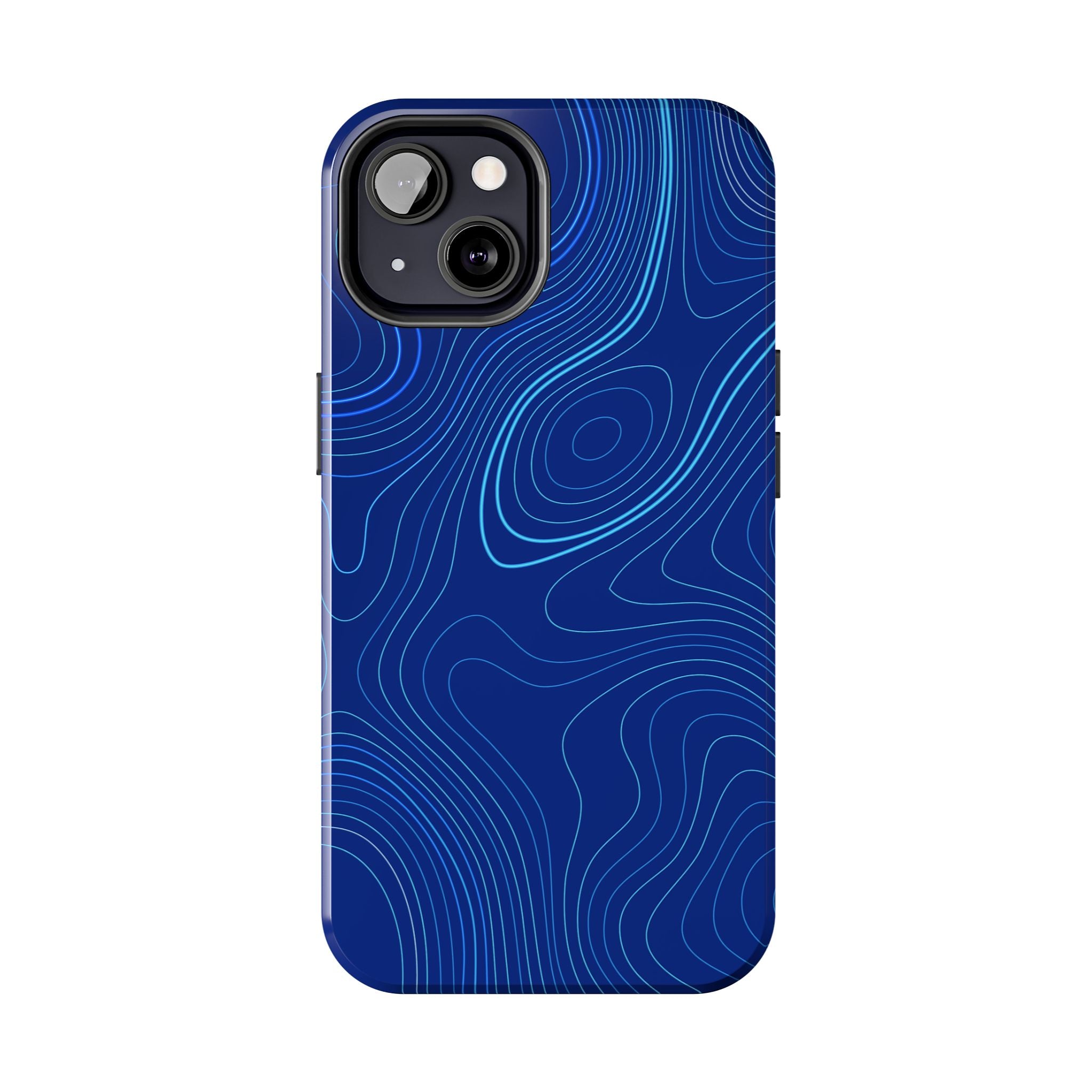 iPhone Samsung Tough Phone Case — Abstract Topographic Design — Rugged Protective Phone Case with Contour Line Design #8595451642039