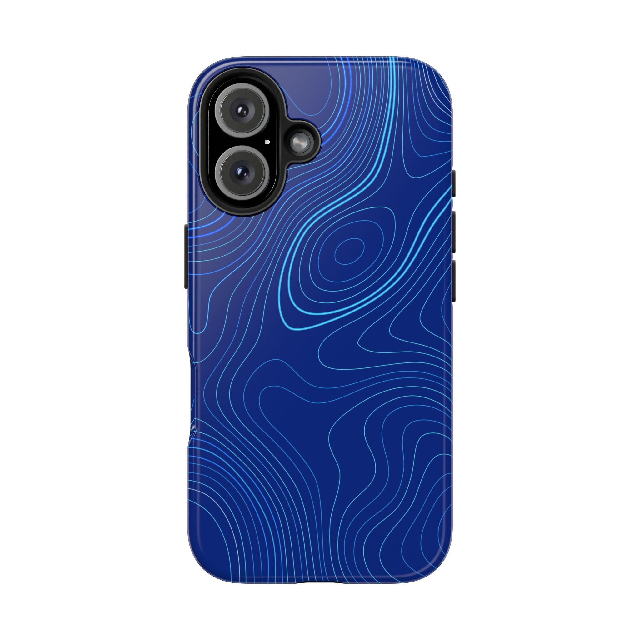 iPhone Samsung Tough Phone Case — Abstract Topographic Design — Rugged Protective Phone Case with Contour Line Design #8595451642039