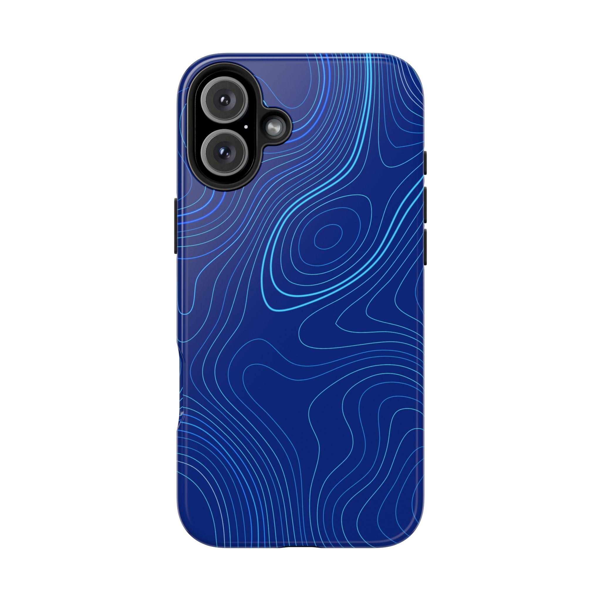 iPhone Samsung Tough Phone Case — Abstract Topographic Design — Rugged Protective Phone Case with Contour Line Design #8595451642039