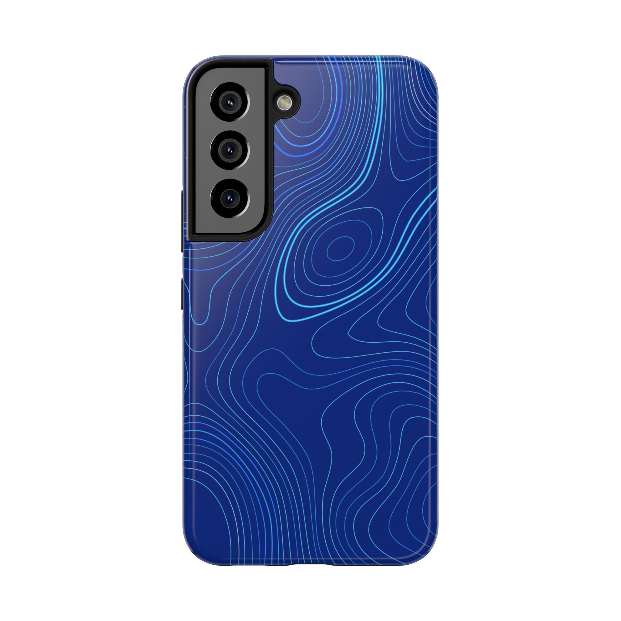 iPhone Samsung Tough Phone Case — Abstract Topographic Design — Rugged Protective Phone Case with Contour Line Design #8595451642039
