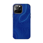 iPhone Samsung Tough Phone Case — Abstract Topographic Design — Rugged Protective Phone Case with Contour Line Design #8595451642039