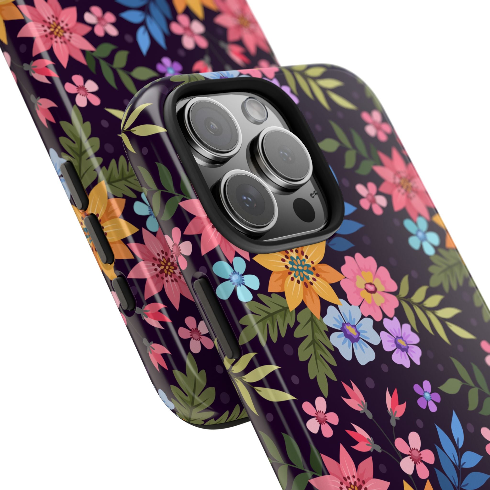 iPhone & Samsung Tough Phone Case  — Floral, Colorful, Garden Protective Phone Cover #8590327742647