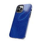 iPhone Samsung Tough Phone Case — Abstract Topographic Design — Rugged Protective Phone Case with Contour Line Design #8595451642039