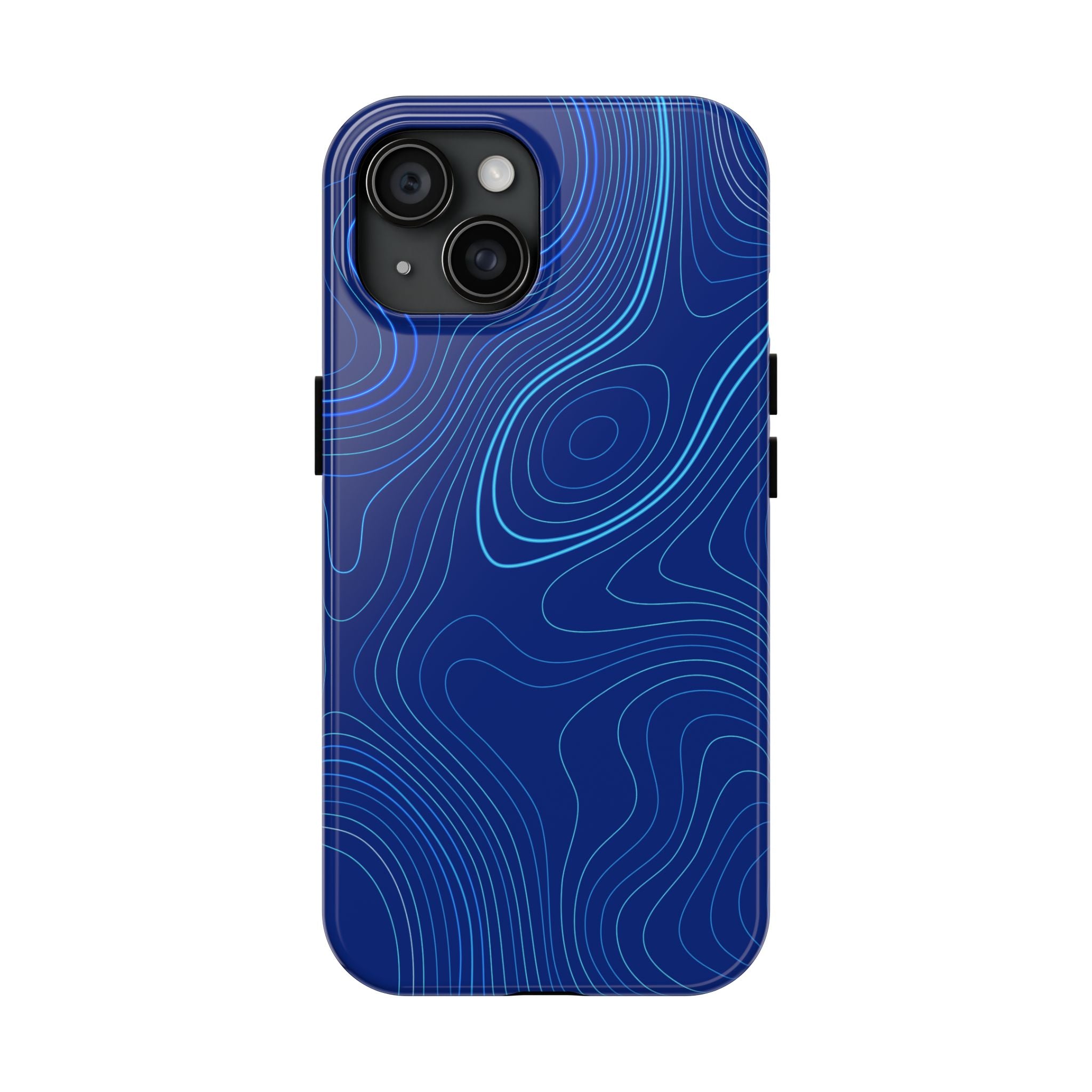 iPhone Samsung Tough Phone Case — Abstract Topographic Design — Rugged Protective Phone Case with Contour Line Design #8595451642039