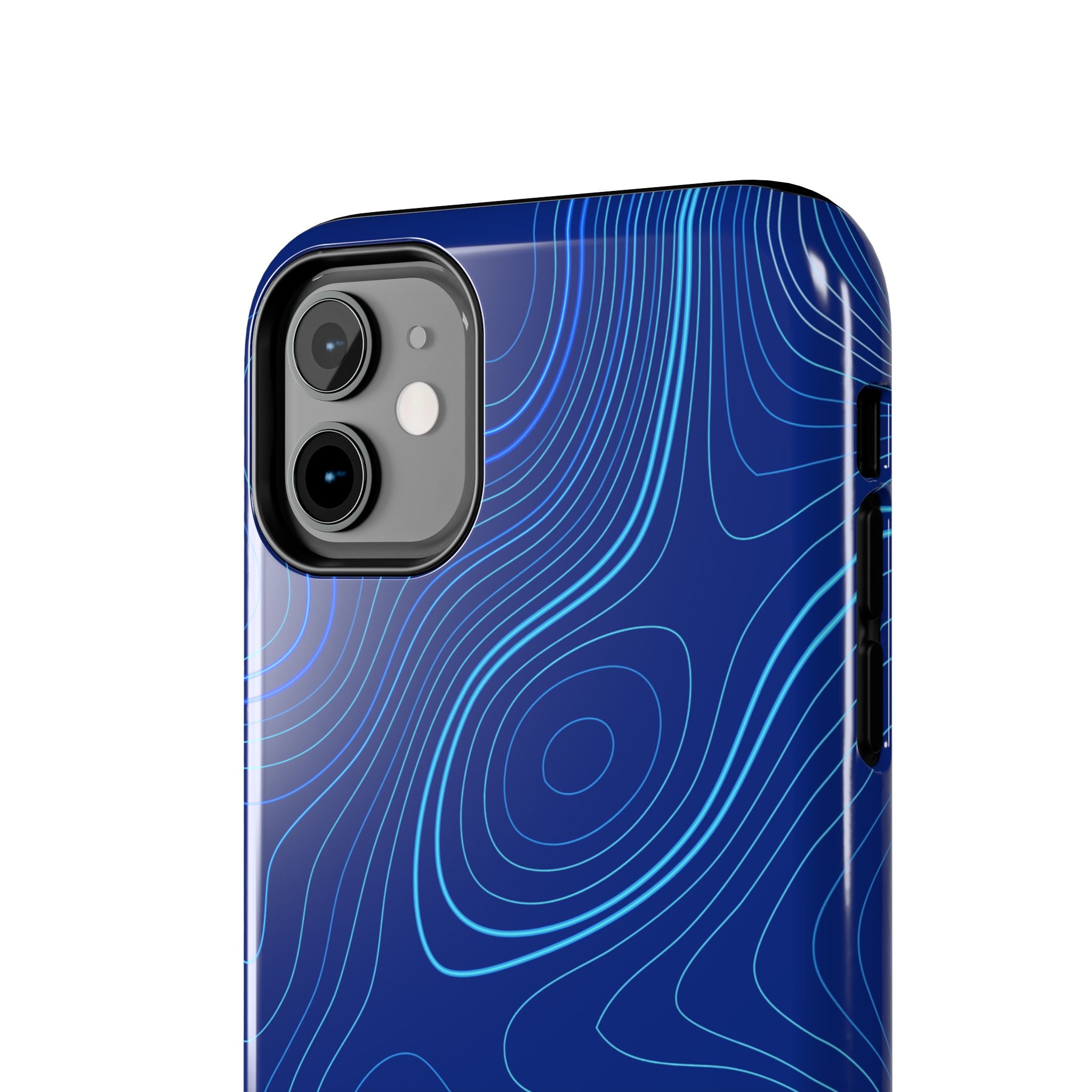 iPhone Samsung Tough Phone Case — Abstract Topographic Design — Rugged Protective Phone Case with Contour Line Design #8595451642039
