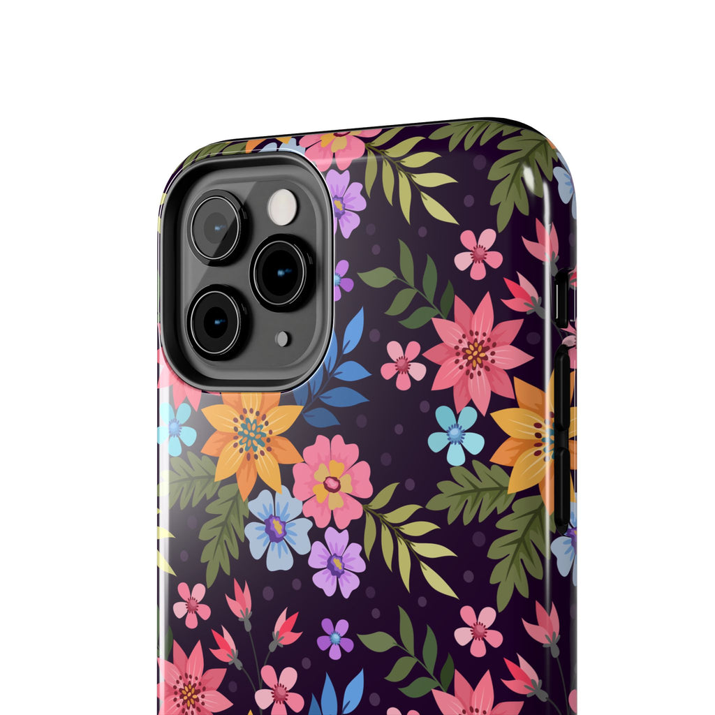 iPhone & Samsung Tough Phone Case  — Floral, Colorful, Garden Protective Phone Cover #8590327742647