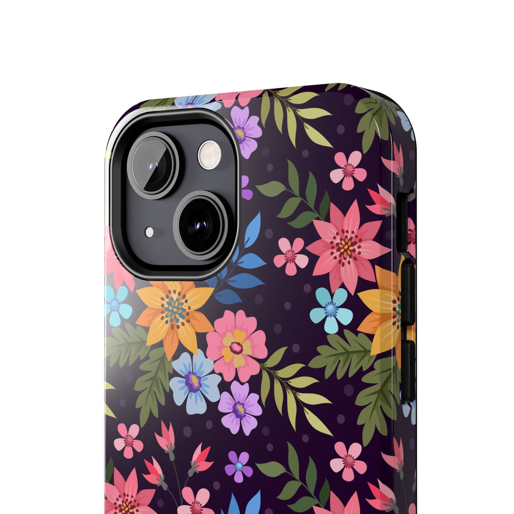iPhone & Samsung Tough Phone Case  — Floral, Colorful, Garden Protective Phone Cover #8590327742647