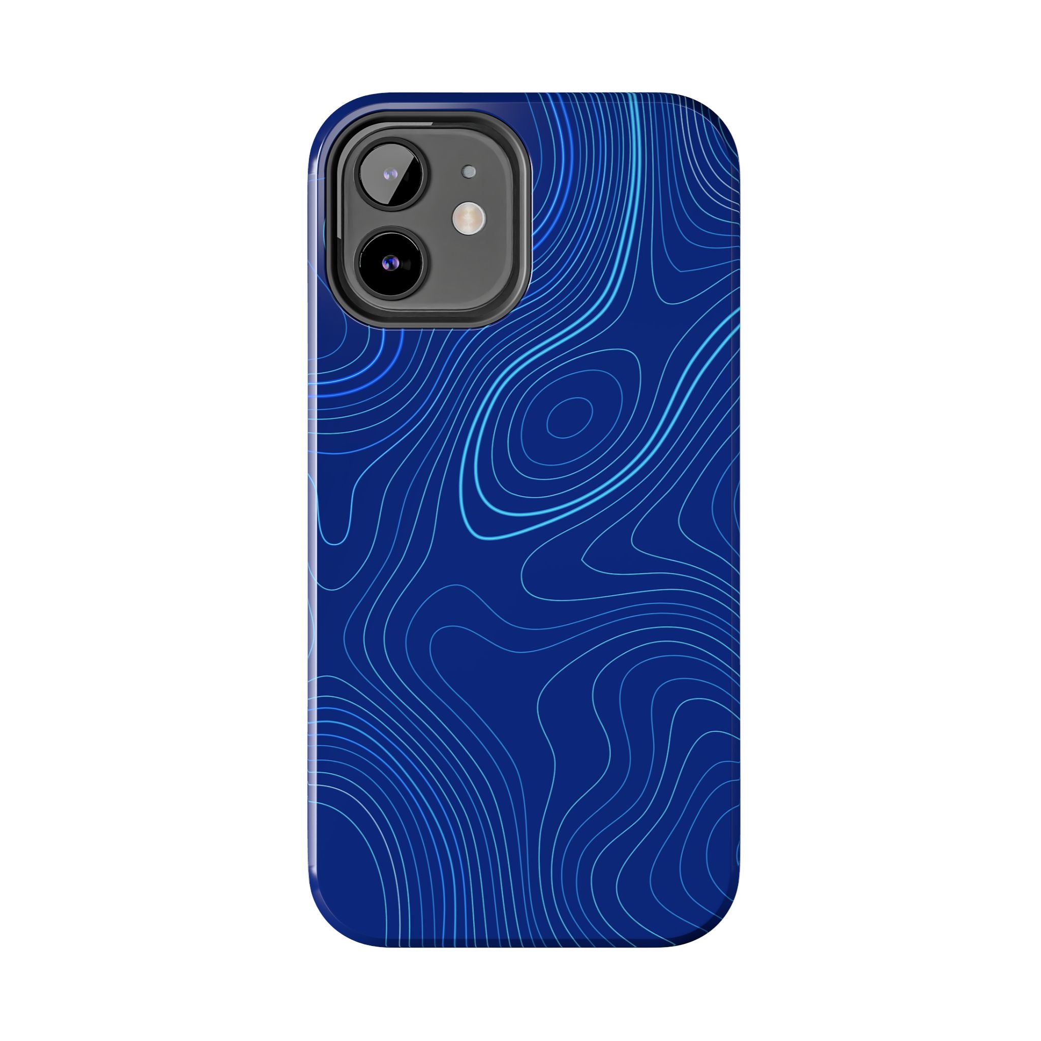 iPhone Samsung Tough Phone Case — Abstract Topographic Design — Rugged Protective Phone Case with Contour Line Design #8595451642039