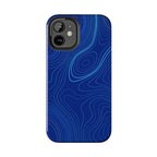 iPhone Samsung Tough Phone Case — Abstract Topographic Design — Rugged Protective Phone Case with Contour Line Design #8595451642039