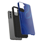 iPhone Samsung Tough Phone Case — Abstract Topographic Design — Rugged Protective Phone Case with Contour Line Design #8595451642039