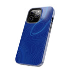 iPhone Samsung Tough Phone Case — Abstract Topographic Design — Rugged Protective Phone Case with Contour Line Design #8595451642039