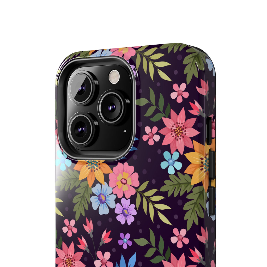 iPhone & Samsung Tough Phone Case  — Floral, Colorful, Garden Protective Phone Cover #8590327742647