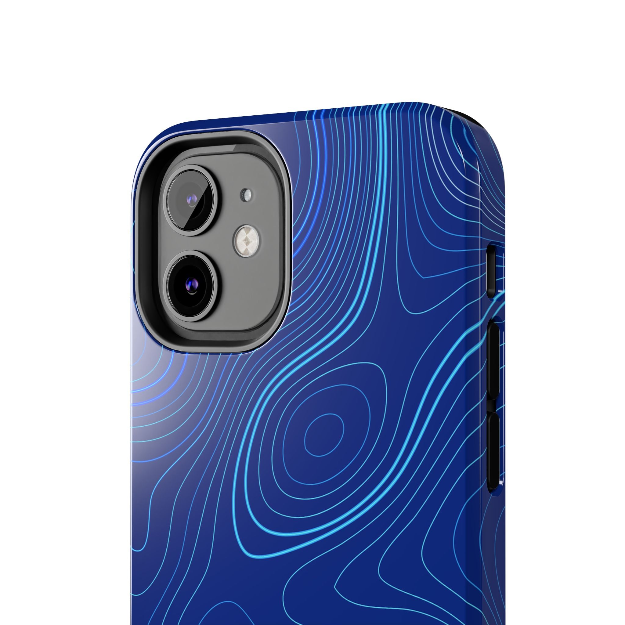 iPhone Samsung Tough Phone Case — Abstract Topographic Design — Rugged Protective Phone Case with Contour Line Design #8595451642039