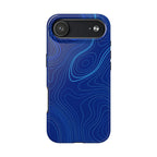 iPhone Samsung Tough Phone Case — Abstract Topographic Design — Rugged Protective Phone Case with Contour Line Design #8595451642039