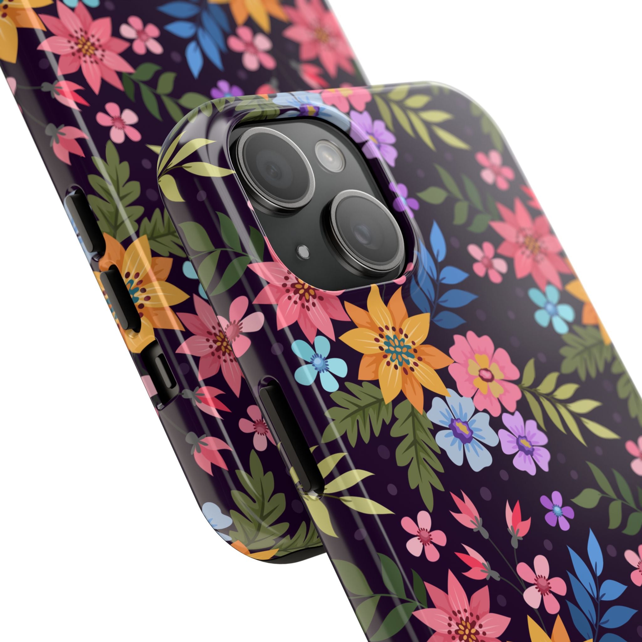 iPhone & Samsung Tough Phone Case  — Floral, Colorful, Garden Protective Phone Cover #8590327742647