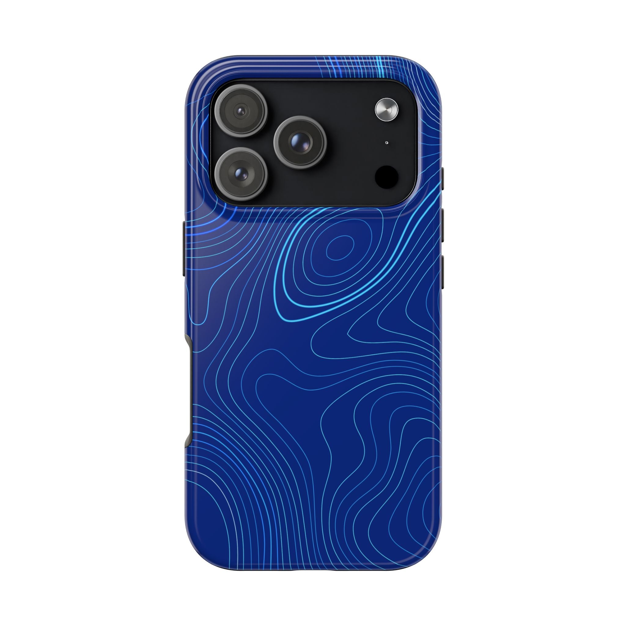 iPhone Samsung Tough Phone Case — Abstract Topographic Design — Rugged Protective Phone Case with Contour Line Design #8595451642039
