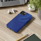 iPhone Samsung Tough Phone Case — Abstract Topographic Design — Rugged Protective Phone Case with Contour Line Design #8595451642039