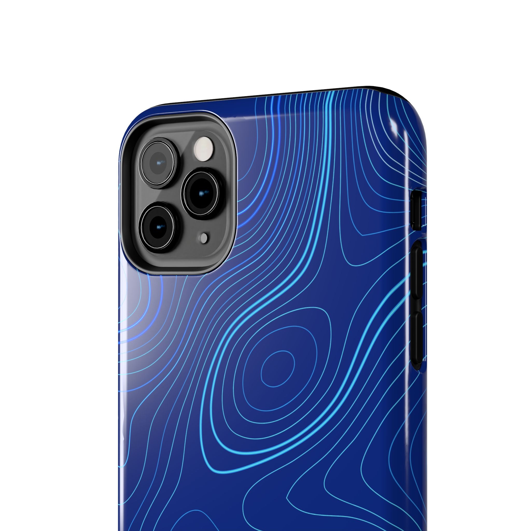 iPhone Samsung Tough Phone Case — Abstract Topographic Design — Rugged Protective Phone Case with Contour Line Design #8595451642039