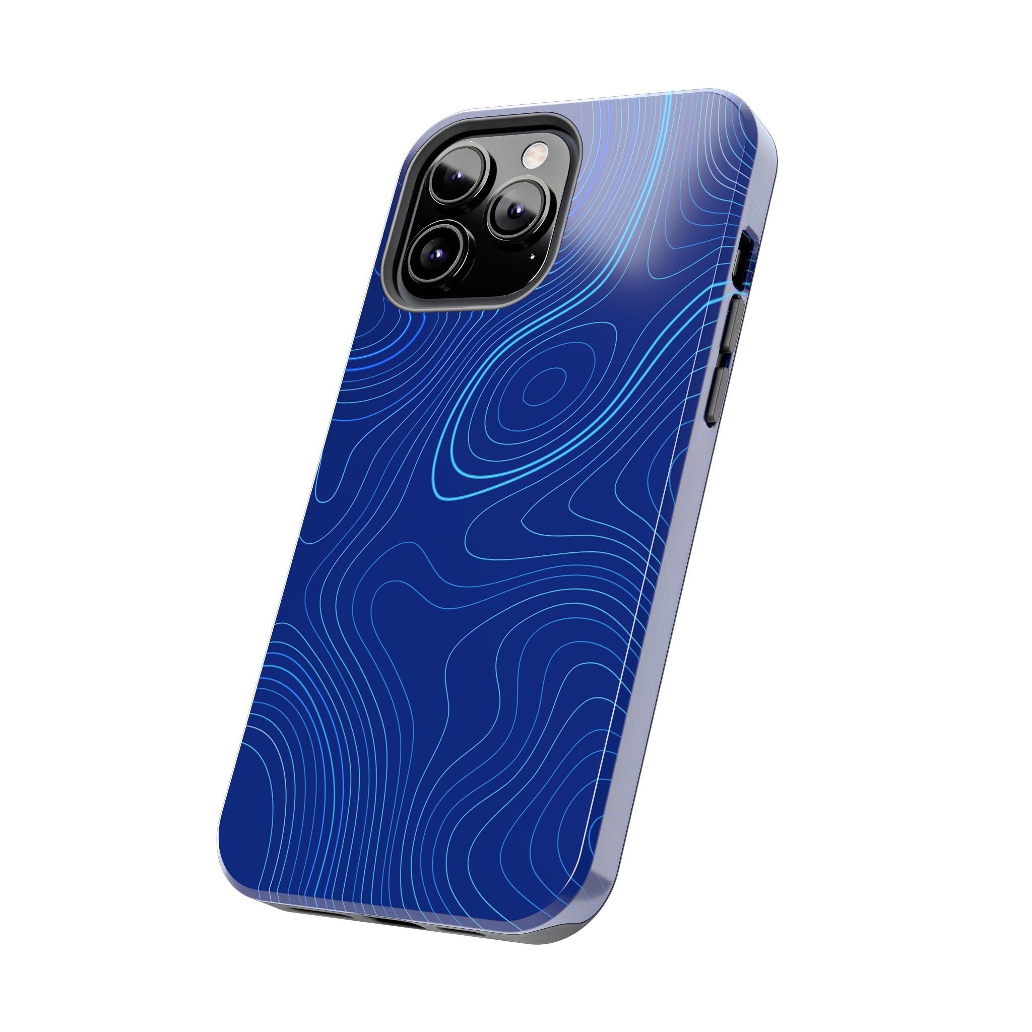 iPhone Samsung Tough Phone Case — Abstract Topographic Design — Rugged Protective Phone Case with Contour Line Design #8595451642039