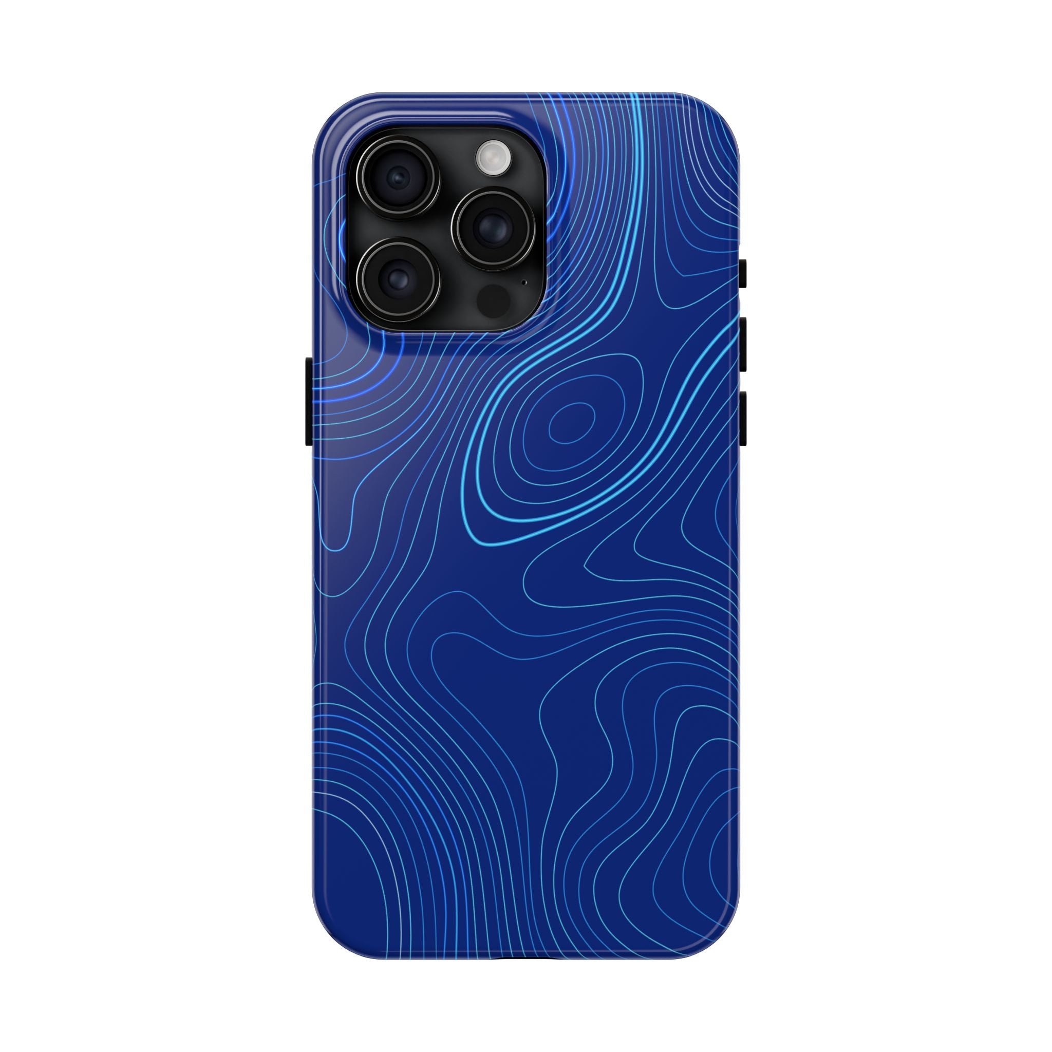 iPhone Samsung Tough Phone Case — Abstract Topographic Design — Rugged Protective Phone Case with Contour Line Design #8595451642039