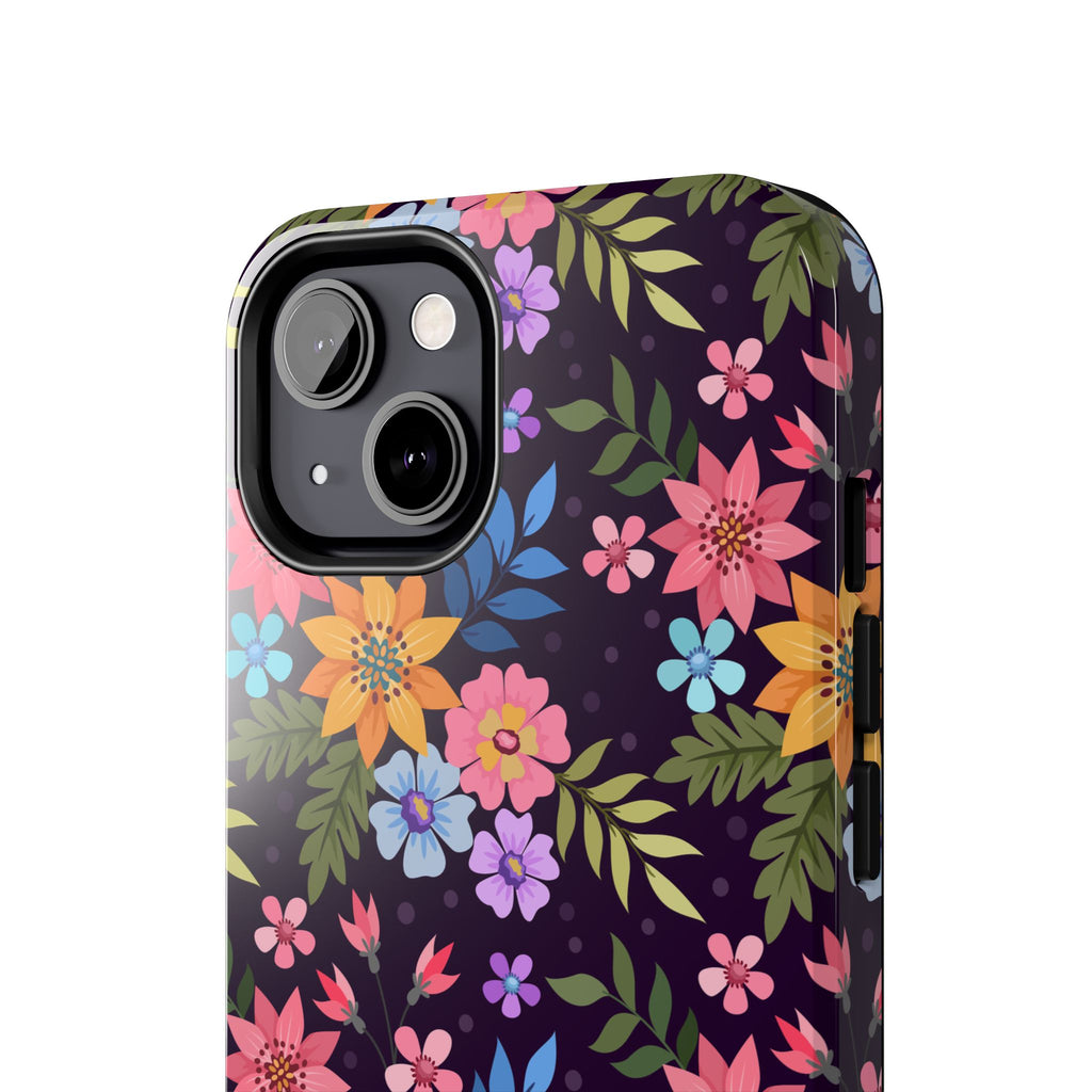 iPhone & Samsung Tough Phone Case  — Floral, Colorful, Garden Protective Phone Cover #8590327742647