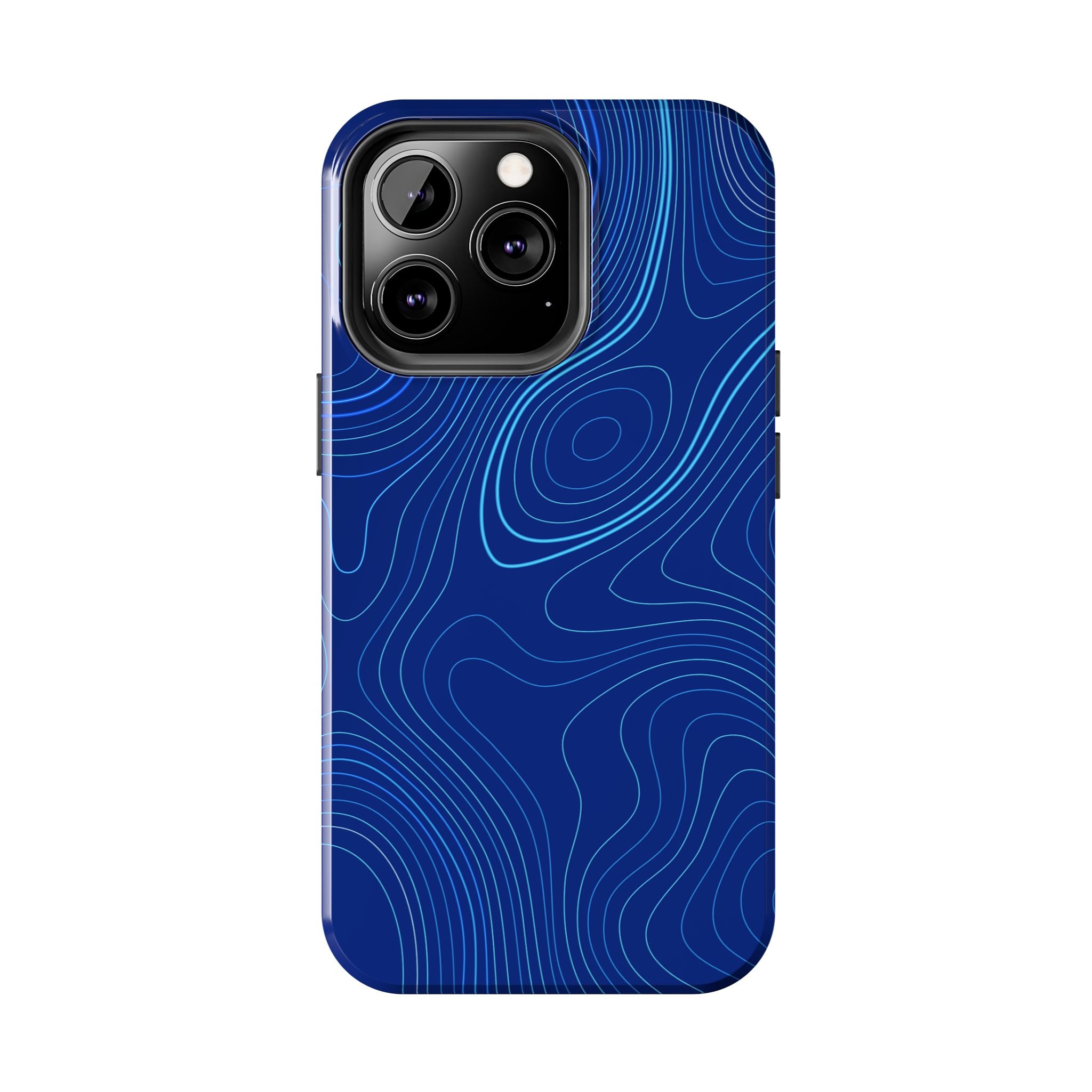 iPhone Samsung Tough Phone Case — Abstract Topographic Design — Rugged Protective Phone Case with Contour Line Design #8595451642039