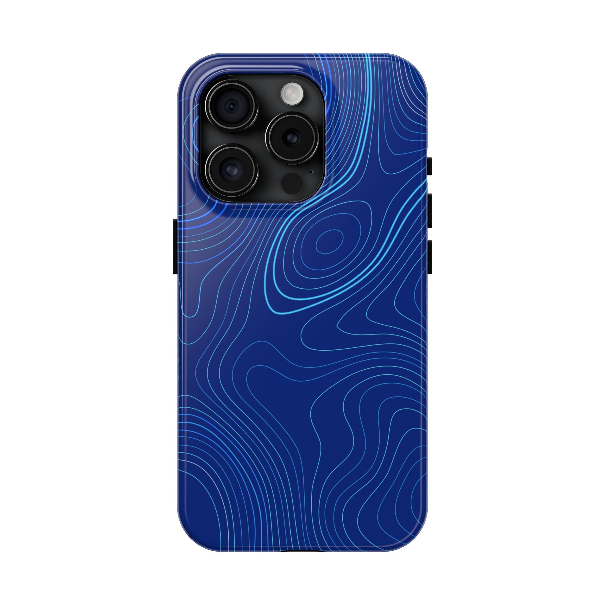 iPhone Samsung Tough Phone Case — Abstract Topographic Design — Rugged Protective Phone Case with Contour Line Design #8595451642039