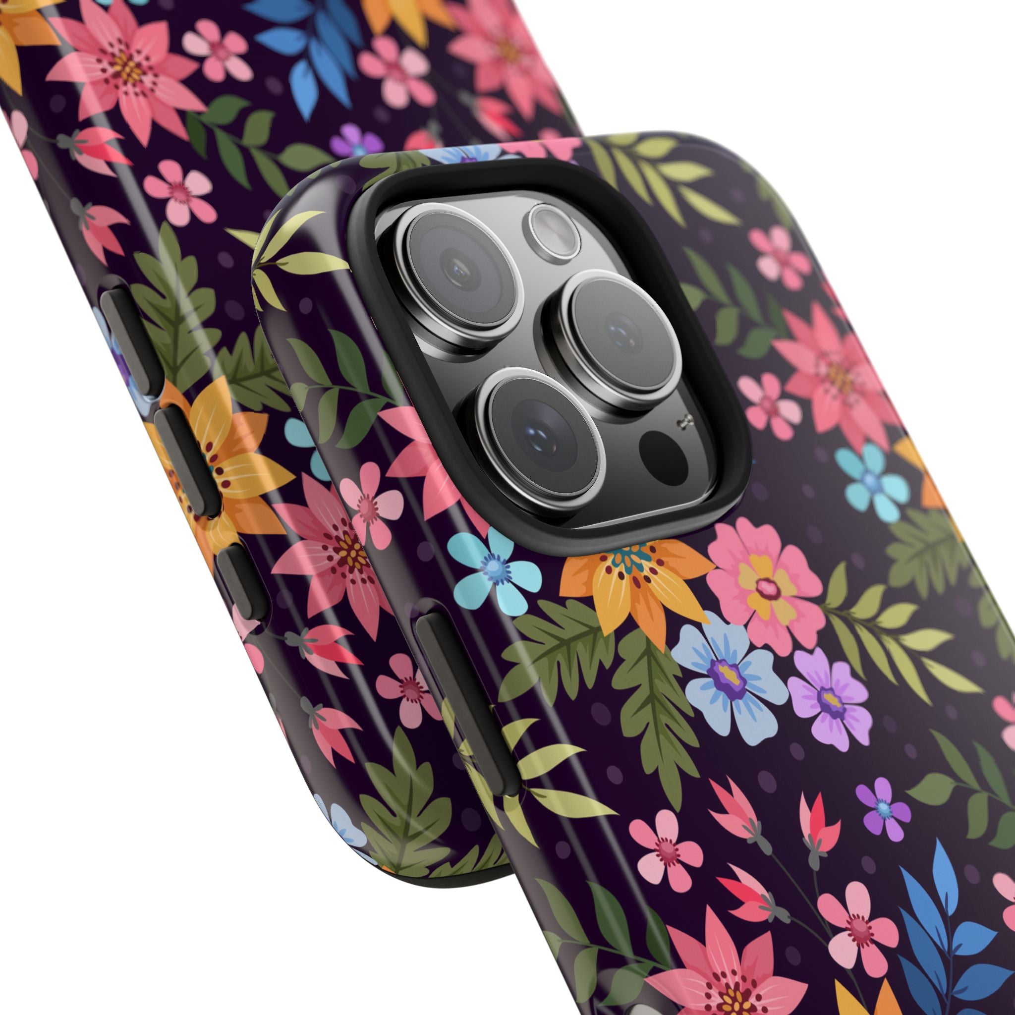 iPhone & Samsung Tough Phone Case  — Floral, Colorful, Garden Protective Phone Cover #8590327742647
