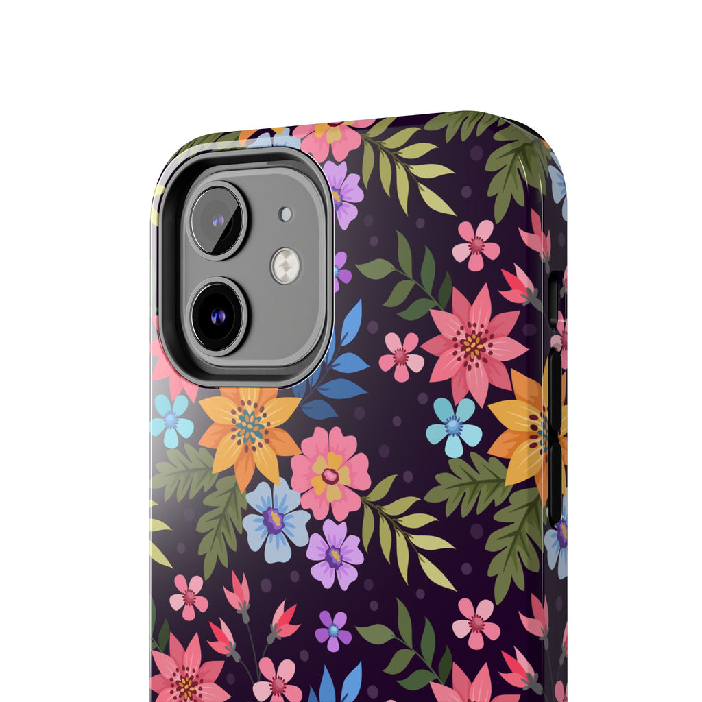 iPhone & Samsung Tough Phone Case  — Floral, Colorful, Garden Protective Phone Cover #8590327742647