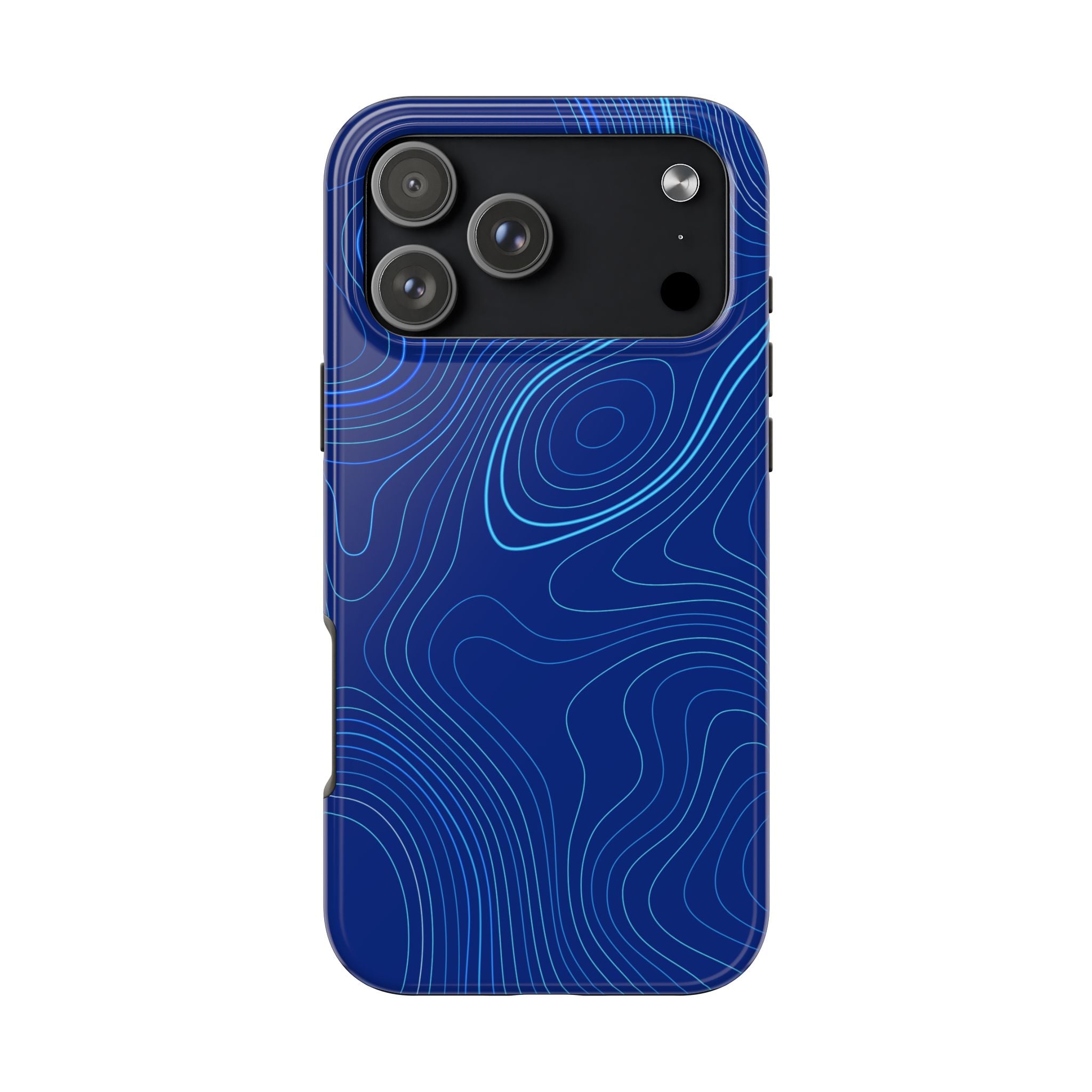 iPhone Samsung Tough Phone Case — Abstract Topographic Design — Rugged Protective Phone Case with Contour Line Design #8595451642039
